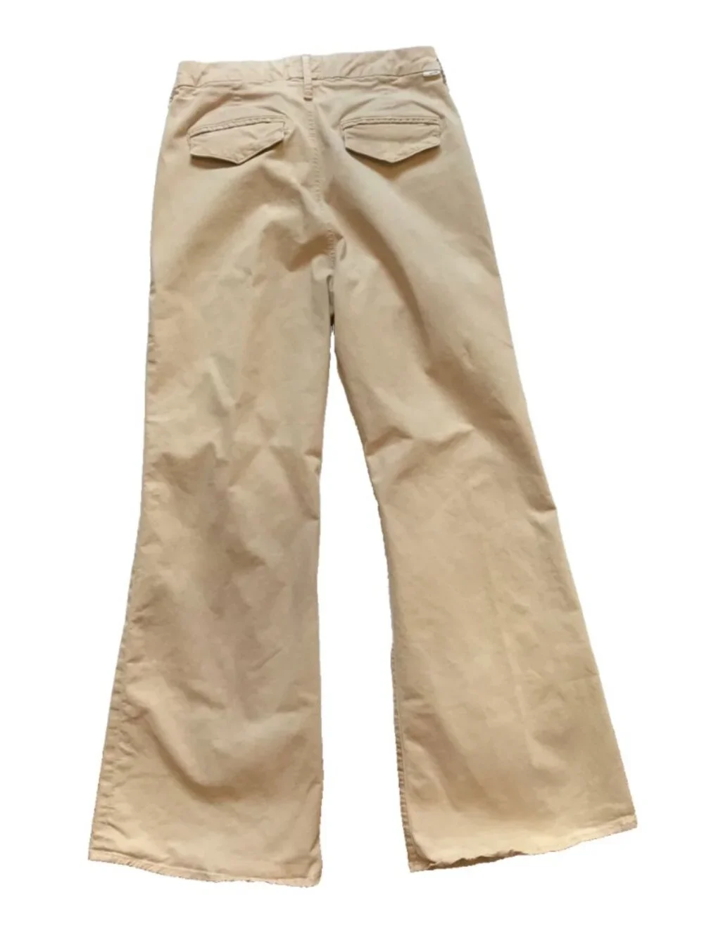 Mother the Roller Prep Pants Womens 28 Khaki Tan Killing Time High Rise Wide Leg